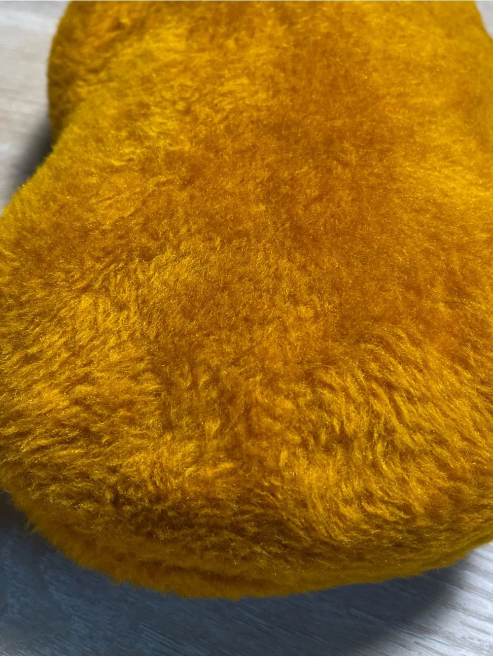 Vintage Giant Foot Shaped Plush Pillow 17” Faux Fur Novelty Retro Kitsch Decor